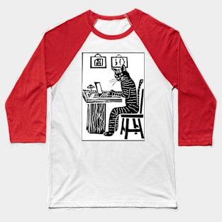 Programmer cat Baseball T-Shirt